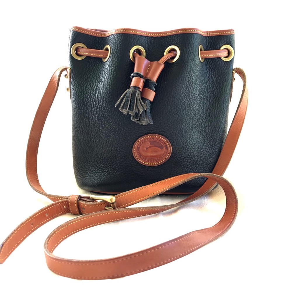 Dooney & Burke Leather Vintage Drawstring Bag